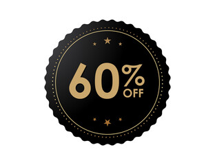 60% OFF Sticker, 60 percent discount Special Offer Price Label