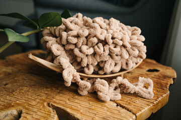 handcraft knitting hobby process