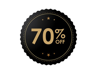 70% OFF Sticker, 70 percent discount Special Offer Price Label