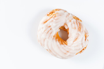 Sweet donut on white background