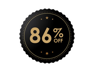 86% OFF Sticker, 86 percent discount Special Offer Price Label