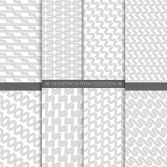 Geometric pattern collection. Abstract vector background. Pattern in swatches. 