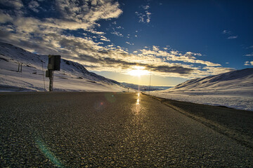 Straße über den Geiranger in Norwegen 