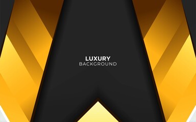 abstract luxury grey and gold shape background banner.
