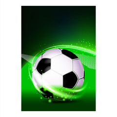 Soccer Sportive Team Game Flyer Poster Vector