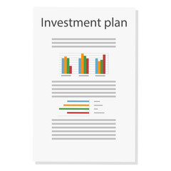 Investment plan. Finance and management planning as a concept.