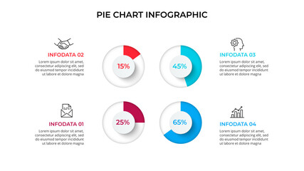 Business data visualization. Pie chart. Vector business template for presentation. Creative concept for infographic