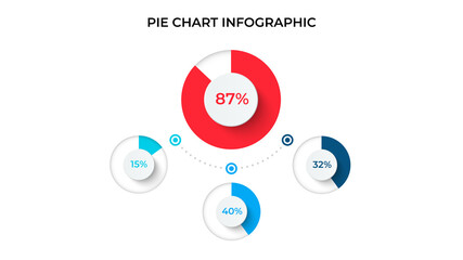 Business data visualization. Pie chart. Vector business template for presentation. Creative concept for infographic