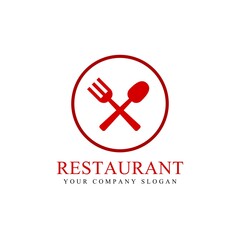 Inspiration for a classic restaurant logo concept with a flat design style. Food logo template. Suitable for restaurant, shop, and company logos.