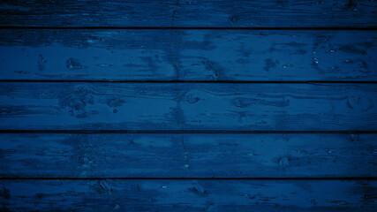Abstract grunge old dark blue painted wooden texture - wood background