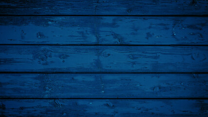 Naklejka premium Abstract grunge old dark blue painted wooden texture - wood background