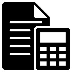 A solid design, icon of budget accounting