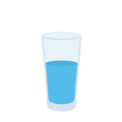 Water glass icon in flat style. Soda glass vector illustration on white isolated background.