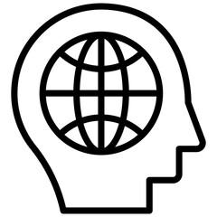 A linear design, icon of global mind