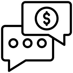 Icon of financial message linear design