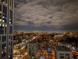 View of the night city.