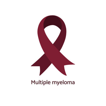 Multiple myeloma awareness symbol. Burgundy vector illustration.
