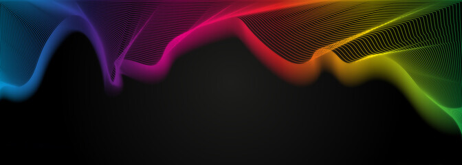 Abstract background with flowing particles