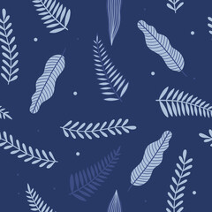 Seamless pattern with flowers and leaves. Creative floral texture. Great for fabric, textile Vector Illustration