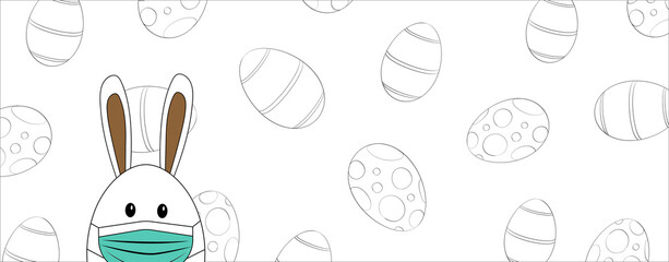 Fototapeta premium Happy Easter, Covid-19