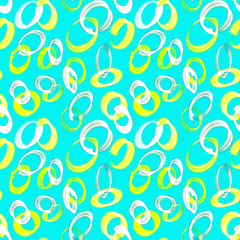 Gray, yellow and white geometric seamless pattern with line. Abstract background. Hand drawing illustration