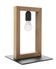 Modern lamp on white background. Idea for interior design