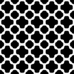 Abstract Wallpaper Pattern. Black And White Color Pattern.