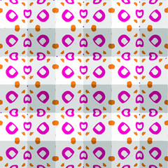  Geometric vector pattern with triangular elements. Seamless abstract ornament for wallpapers and backgrounds. 