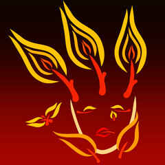 crying nature in flames, ecology and beauty and danger