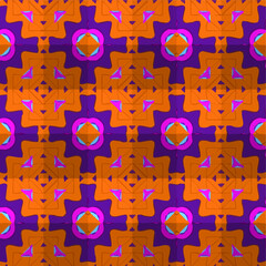 Naklejka na ściany i meble Geometric vector pattern with triangular elements. Seamless abstract ornament for wallpapers and backgrounds. 