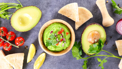 guacamole with avocado and spices