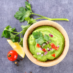 guacamole with avocado and spices