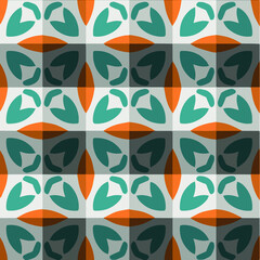  Geometric vector pattern with triangular elements. Seamless abstract ornament for wallpapers and backgrounds. 