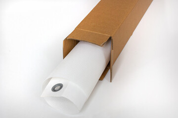 Im Digitaldruck bedrucktes Meshbanner aus der Druckerei.