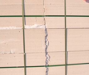 gas block stacked on top of each other on a pallet, close-up, background, texture pattern