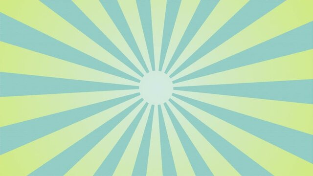 Motion sunburst circle and background pattern animation. 4K footage clip with green vintage color.