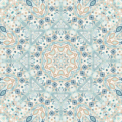 Abstract seamless pattern with geometric elements structure.