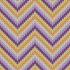 Fototapeta premium Stylish zigzag chevron stripes christmas knit