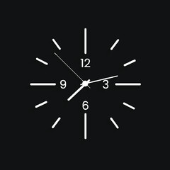 Wall clock vector design in flat concept. Eps 10 vector illustration.