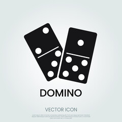 Dominoes icon. Flat trendy vector dominoes symbol. Use for web and mobile. Eps 10 vector illustration.