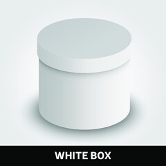 White box vector design with shadow. Eps 10 vector illustration.