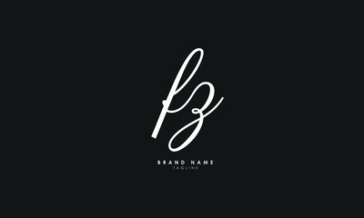 Alphabet letters Initials Monogram logo FZ, ZF, F and Z