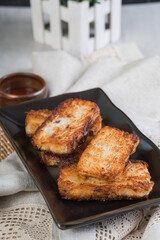 deep fried radish cakes that are usually served at dimsum restaurants 