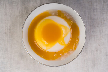 tofu pudding or taho with manga syrup and tapioca pearl