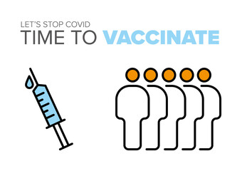 Time to vaccinate poster flyer template layout