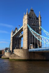 Fototapeta na wymiar Britain tourist attraction: London Tower Bridge