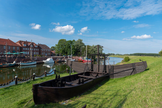 Historic Mudder boat at the Old Port in Hooksiel