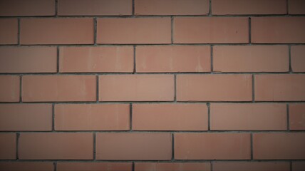 brick vintage wall full frame with dim lighting, textured retro brickwork background in soothing...