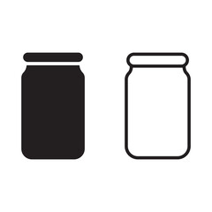 Glass jar icon vector