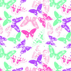 Butterfly vector  pattern seamless background , for wrapping paper, greeting cards, posters, invitation